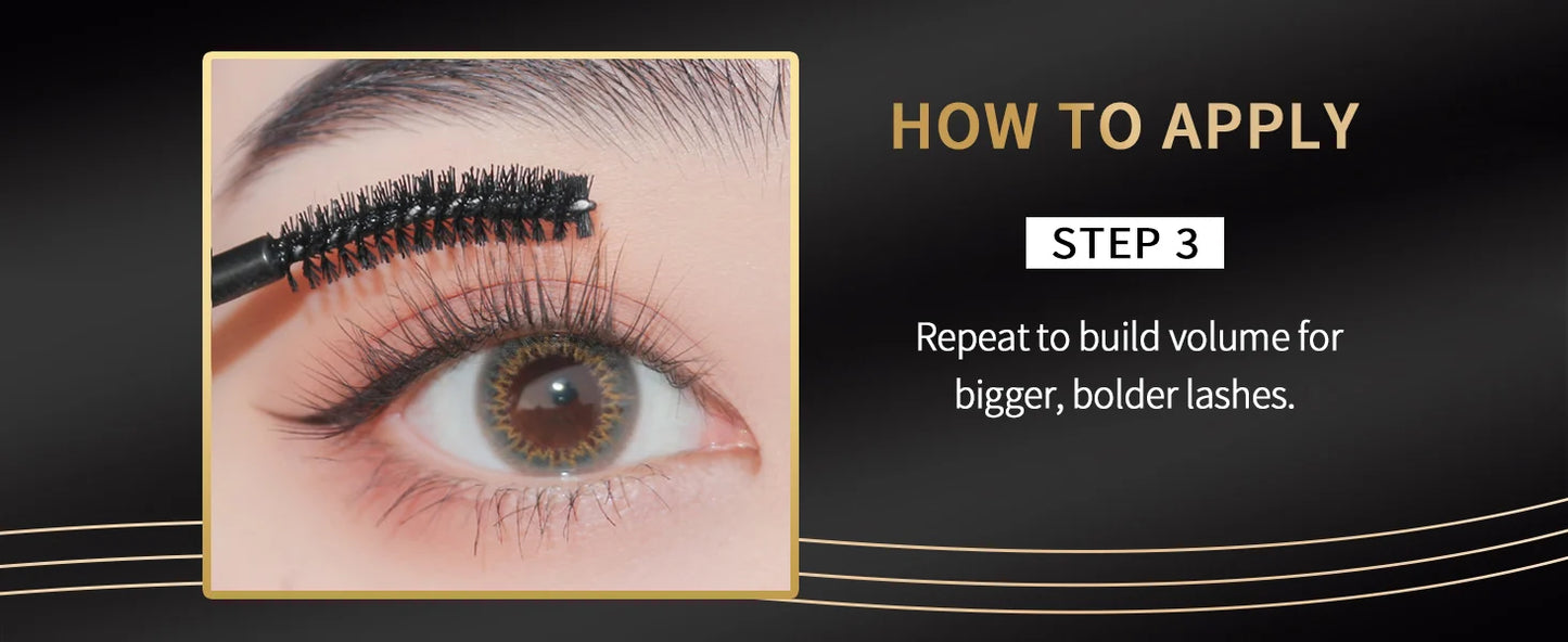 CATKIN Mascara Black, Volumizing & Lengthening Waterproof Nourish Eyelash Mascara, Create Longer and Thicker Looking Lashes